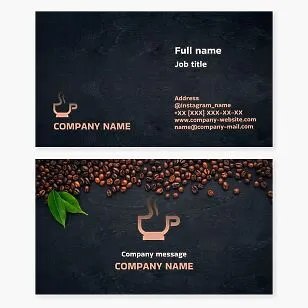 Coffee Cafe Business Card Template