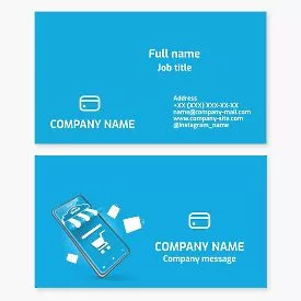 Online Shopping Store Business Card Template