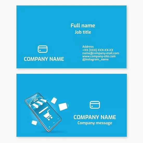 Online Shopping Store Business Card Template