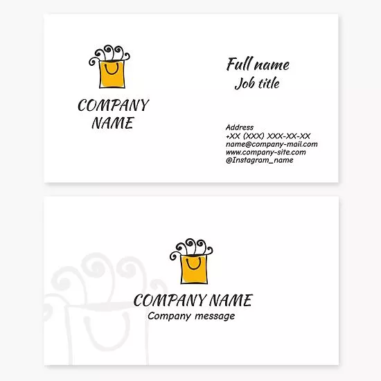 Shopping Bag | Retail Business Card Template