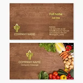 Fruit & Vegetable  Themed Business Card Template