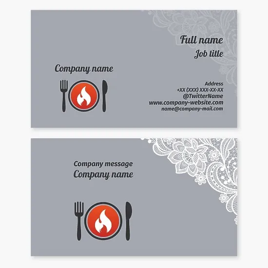Restaurant business card template