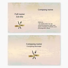 Business card template. Dining room, cafe, restaurant.