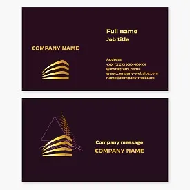 Business card template Real estate, construction, rental housing, company creation