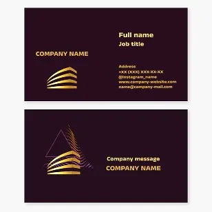 Business card template Real estate, construction, rental housing, company creation