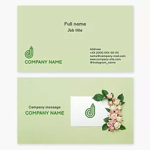 Customizable Floral Business Card Template