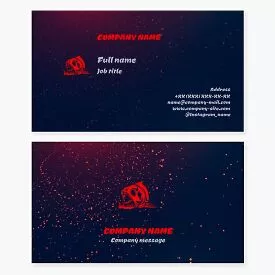 Aggressive Fish Skull Logo Business Card Template