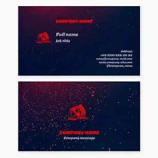 Aggressive Fish Skull Logo Business Card Template