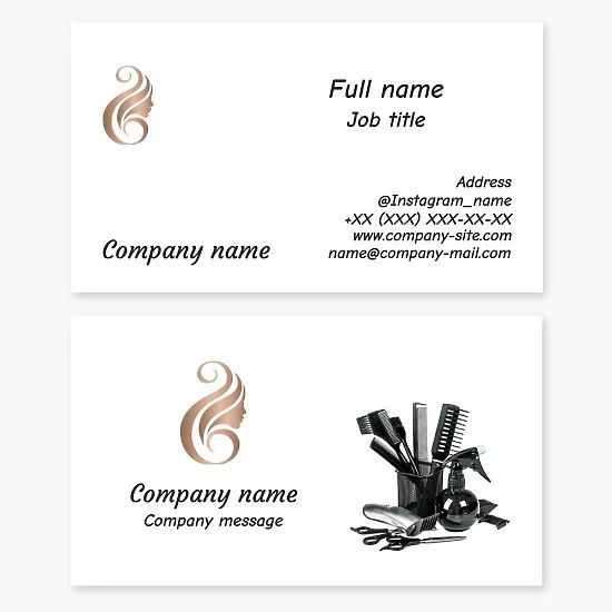 Hair Salon Business Card Template