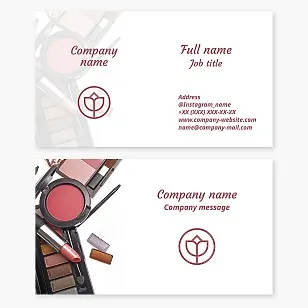 Cosmetics business card template