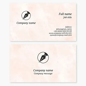 Pen Logo Business Card Template. Author, Screenwriter, Writer, Poet.