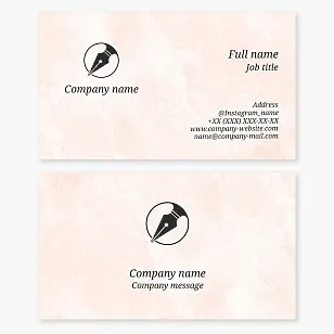 Pen Logo Business Card Template. Author, Screenwriter, Writer, Poet.