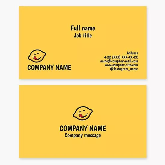 Delicious Happy Lemon Business Card Template