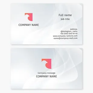Business card template Dove. Postal services. Delivery of documents and small cargo.