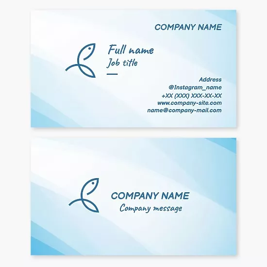 Fish business card template