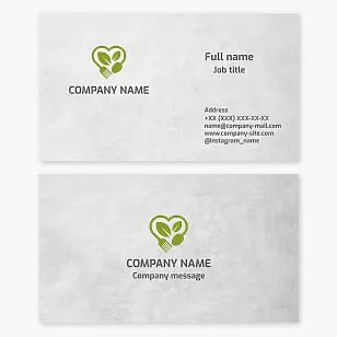 Healthy Food Business Card Template