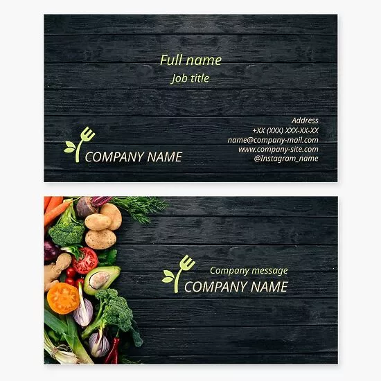 Fruit and Vegetable Business Card Template