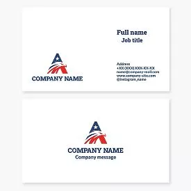 Patriotic | Letter A | Business Card Template