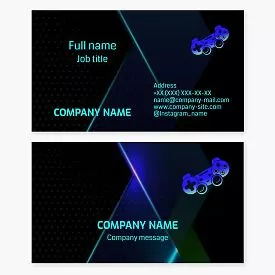 Gaming Controller Logo Business Card Template