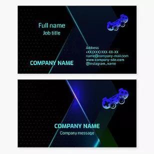 Gaming Controller Logo Business Card Template