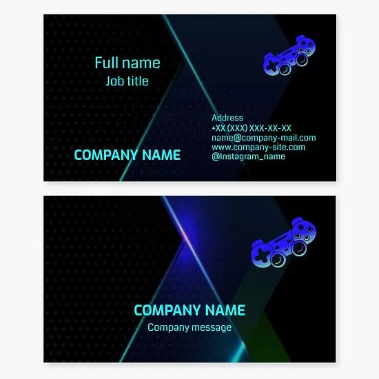 Gaming Controller Logo Business Card Template