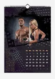 Calendar template Sports family bodybuilders