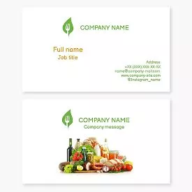 Organic Foods Business Card Template