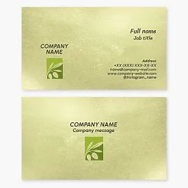 Business card template. Olive branch. Olive oil.