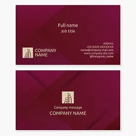 Business card template. Construction, development. Realtor. High-rise building.