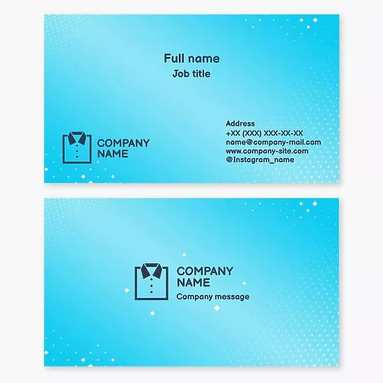 Dry Cleaning Business Card Template