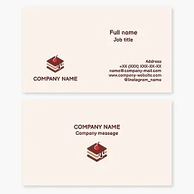 Business card template. Cooking. Bakery. Cake.
