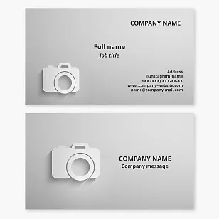 Photography Camera Business Card