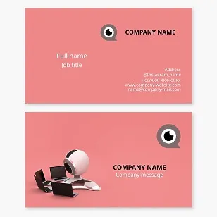 Business card template. Video surveillance equipment: sales, installation. Video surveillance cameras.