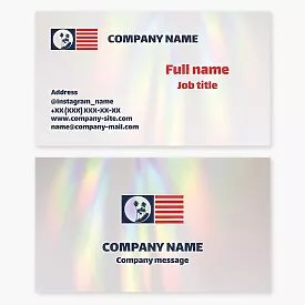 Abstract American Flag Logo Business Card Template