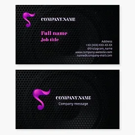 Business card template Music, note