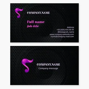 Business card template Music, note