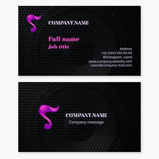 Business card template Music, note