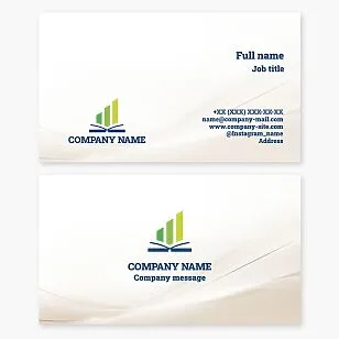 Business card template. Accounting. Audit. Ledger, accounting charts.