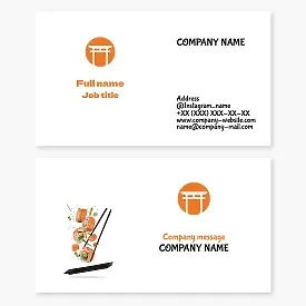 Sushi Business Card Template