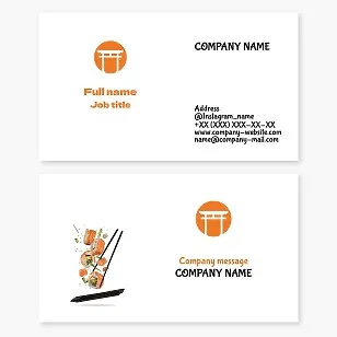 Sushi Business Card Template