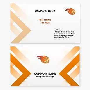 Basketball Business Card Template