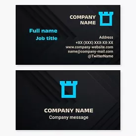 Business card template Tower, real estate, home security