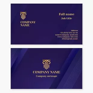 Pillar Logo Law Firm Business Card Template