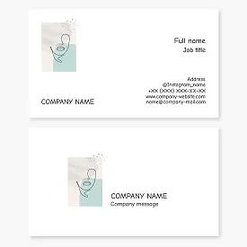 Abstract face logo business card template. Art gallery. Museum. Fine art school.