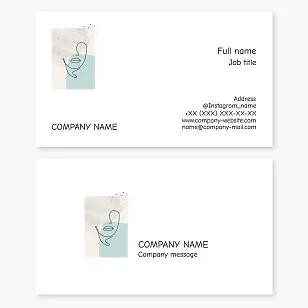 Abstract face logo business card template. Art gallery. Museum. Fine art school.