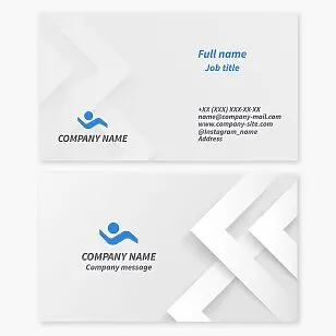 Business card template. Swimming pool. Swimming coach. Swimmer.