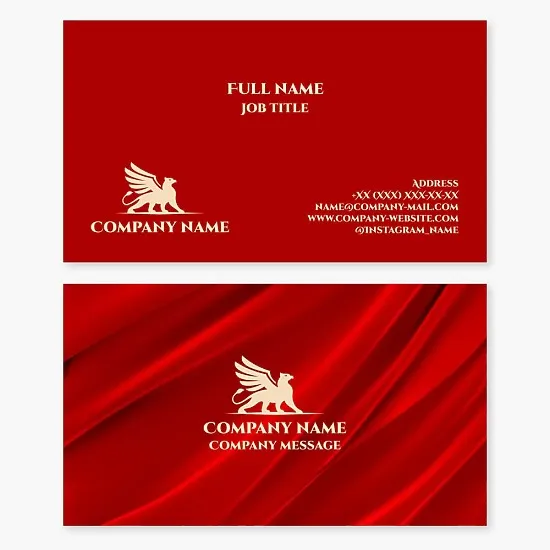 Business card template. Griffin. A symbol of strength, power, vigilance, guardian of treasures, and military valor.