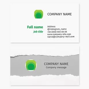 Torn Paper Design Business Card Template