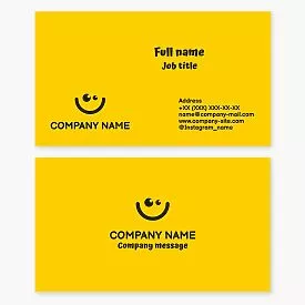 Smiley Face Business Card Template