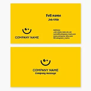 Smiley Face Business Card Template